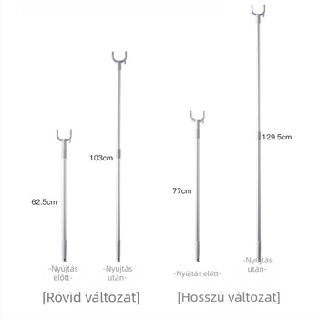 Teleszkópos ruhaszárító rúd balkónra villás fejjel