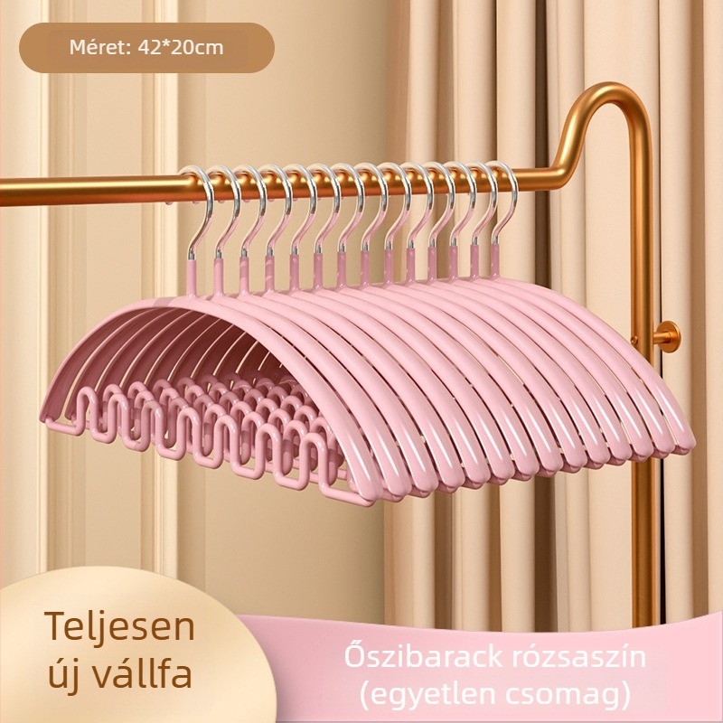 Otthoni ruhafogas széles vállú, megvastított, csúszásmentes, nyom nélküli tartó, nedves és száraz ruhák szárítására