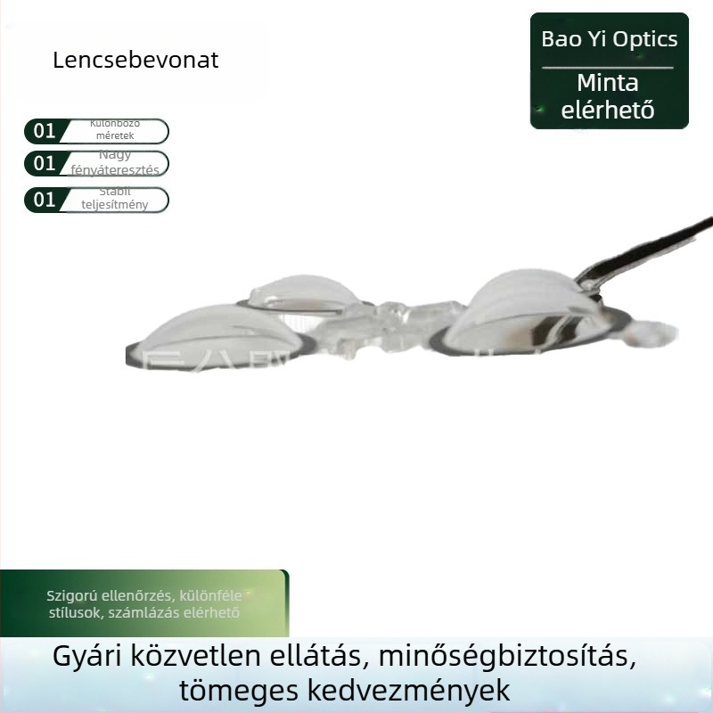 LED optikai lencse kültéri falikarhoz, bevonatos akril lencse az útvilágításhoz