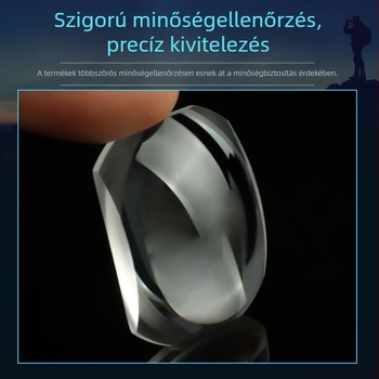 Négyzet alakú optikai lencse üvegből, kétszer domború lencse, négyzet alakú plano-konvex nagyító