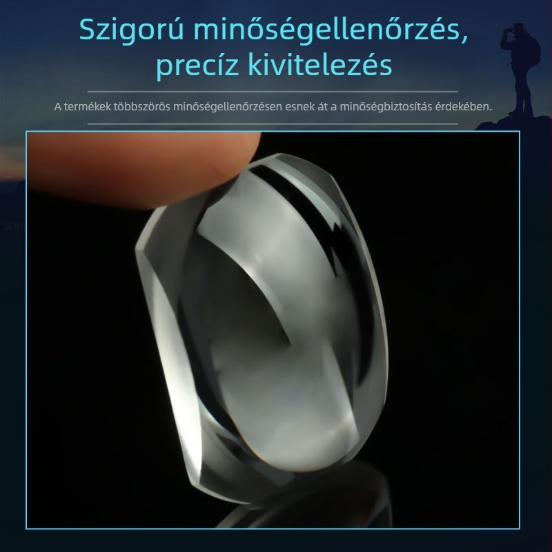 Négyzet alakú optikai lencse üvegből, kétszer domború lencse, négyzet alakú plano-konvex nagyító