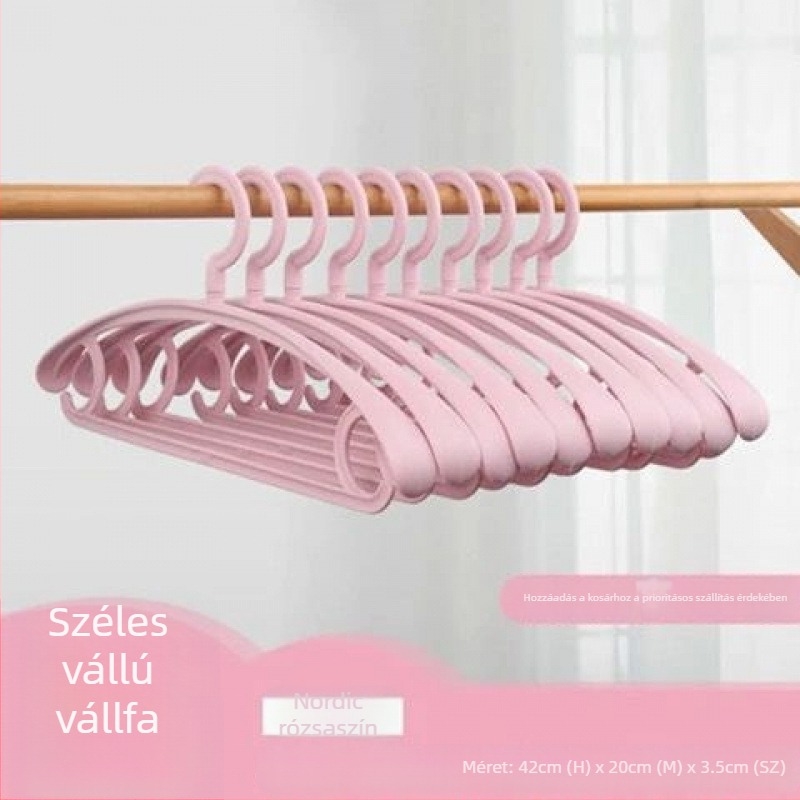 5–30 vastagított és megerősített műanyag ruhaszárító akasztó, csúszásmentes és nem hagy nyomot a ruhákon, felnőtt használatra