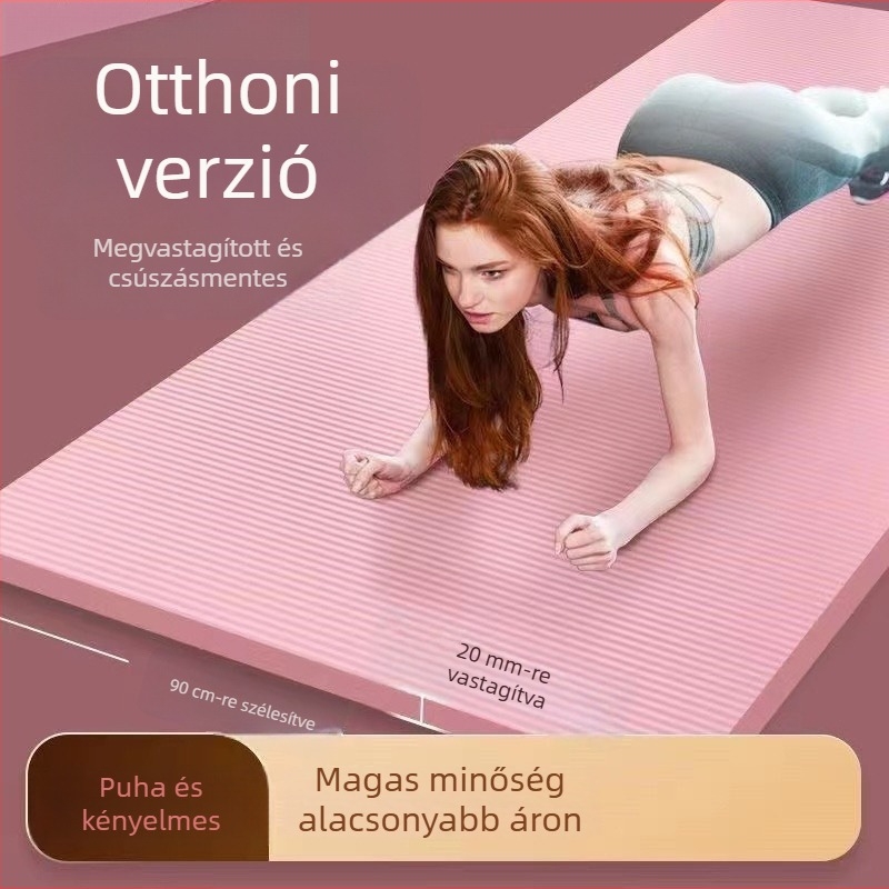 Vastagított jóga matrac kezdőknek, szélesebb és hosszabb, csúszásmentes a tánc és a fitnesz számára, otthoni használatra
