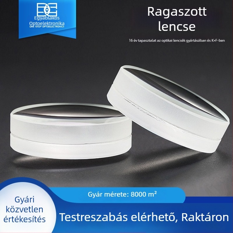 Achromatikus cementált kettős lencse spektrométerhez és biológiai mikroszkóphoz – képalkotó és fókuszáló lencse