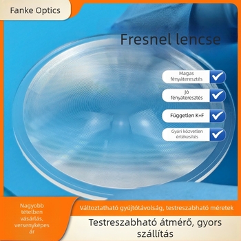 Projektor Fresnel lencse, 33 mm-es fókusztávolság, akril anyag