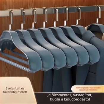 Otthoni használatra tervezett ruhafogas, vállszög elleni kialakítás, alkalmas öltönyökre és kasmír kabátokra, varrat nélküli, megerősített