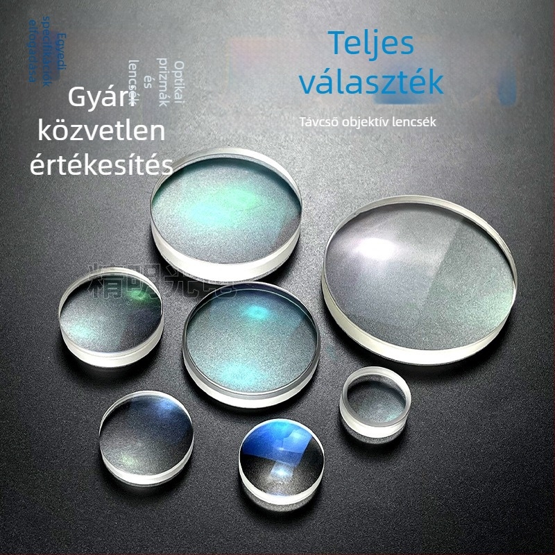Céltávcső objektív, ragasztott teleszkópos objektív, achromatizált képalkotó konvex lencse, optikai üveg