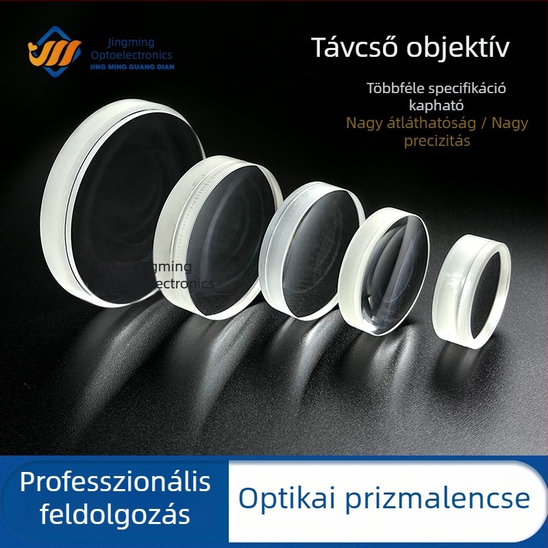 Céltávcső objektív, ragasztott teleszkópos objektív, achromatizált képalkotó konvex lencse, optikai üveg