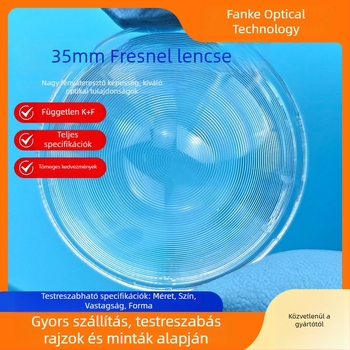 Zseblámpa Fresnel lencsével és LED lencsével, teleszkóp, 21 mm fókusztávolság, átmérő vágásra kész