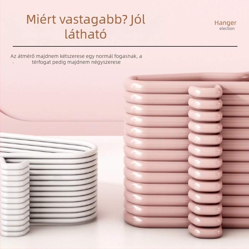 Vasból készült ruhafogas, extra vastag és hosszított, csúszásmentes, kollégiumi használatra