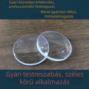 Konkáv-konvex lencsék optikai üvegből, konkáv- és konvex felületekkel, finoman megmunkált optikai elemekkel és prizmékkal