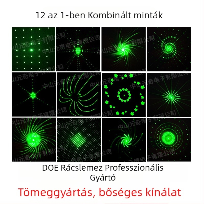 24 az 1-ben nagy szögű mintázatú lencse, DOE diffrakciós lencse – színpadi világítás, gyepvilágítás és kültéri lézerfény