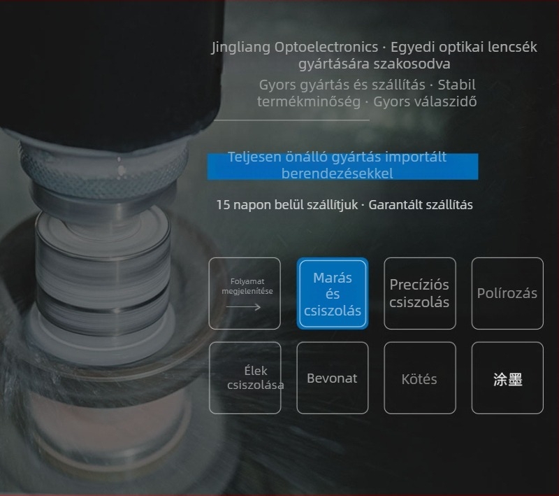Bright Optoelectronics kettős konkáv lencse az optikai üvegből, testreszabott feldolgozás