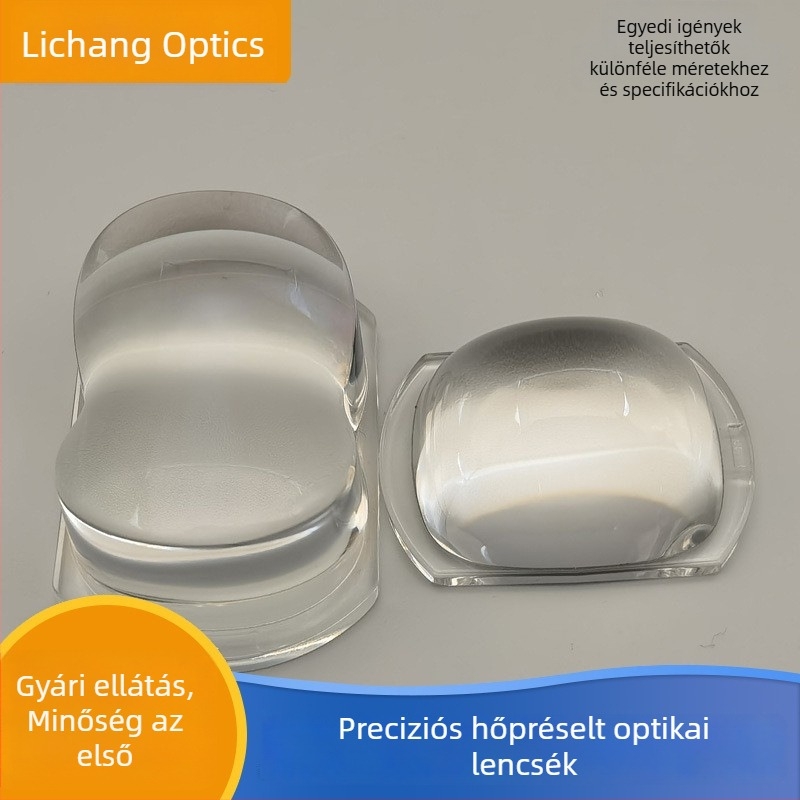 LED lencse, koncentráló lencse, magas boroszilikát üvegből, hőpréselt kivitelben