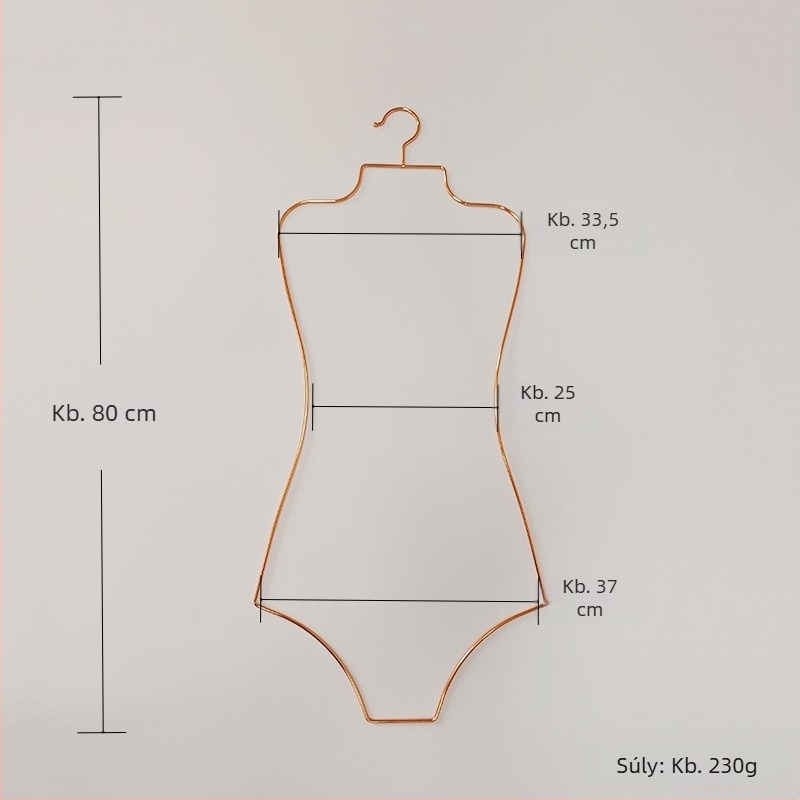 Arany bikini akasztó fürdőruha kiállításhoz