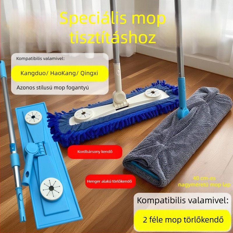 Chenille kendővel ellátott sík felületű mop a padlóhoz, 40 cm, nagy eszköz professzionális takarításhoz