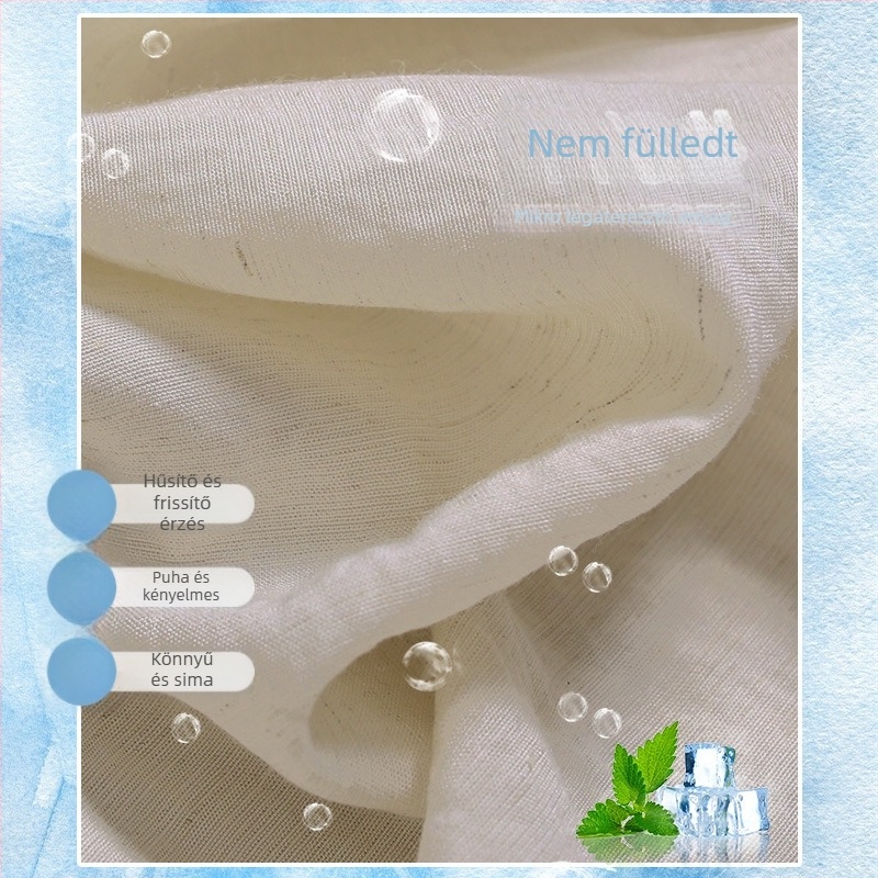 Női Tencel-len keverékű szoknya, nyárra, közepes hosszúságú, A-vonalú fazon, hasítékkal