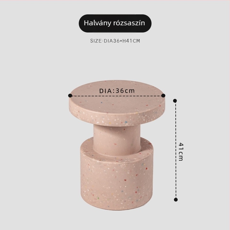 Nordic stílusú oldalsó asztal kis lakásokhoz, kompakt körasztal, modern minimalist dizájn