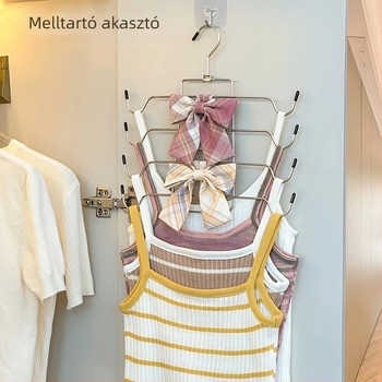 Többfunkciós melltartó és toppároló akasztó a gardróbhoz