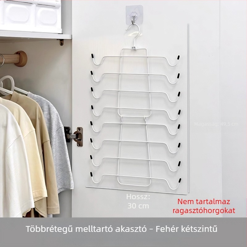 Többfunkciós melltartó és toppároló akasztó a gardróbhoz