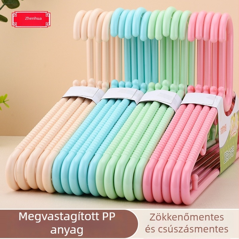 Megerősített műanyag ruhaakasztó, vastagított, nagy méretű a gardróbokhoz