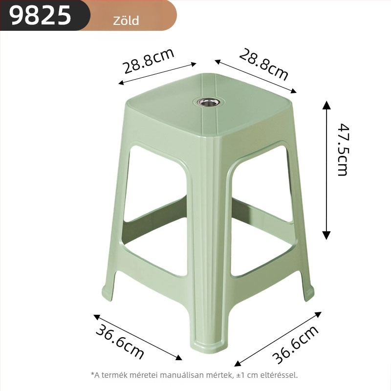 Műanyagból készült vastagított szék otthoni használatra, modern elegáns ülőpad nappaliba és hálószobába, egymásra rakható étkezőszék hosszú üléshez