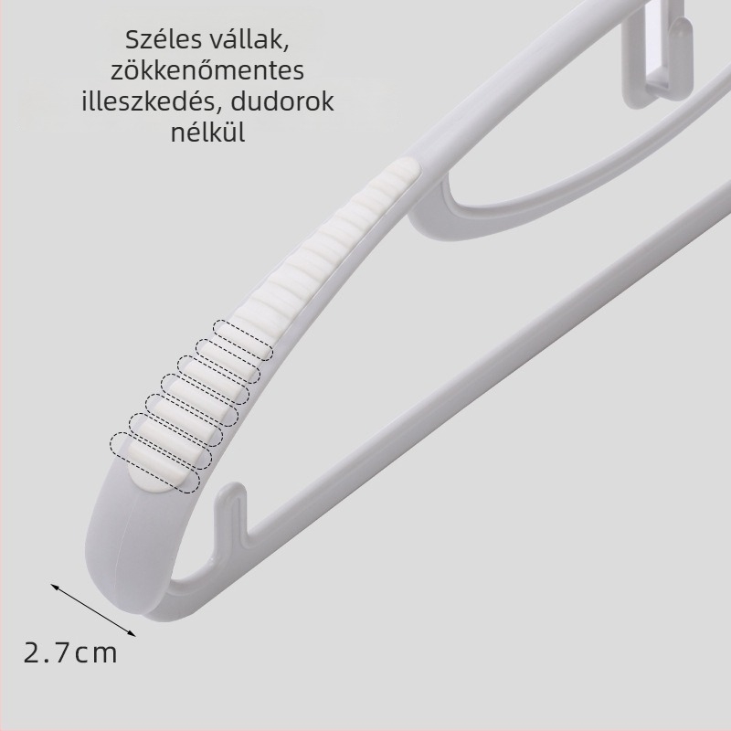 Otthoni ruhatartó, vállvédelem, csúszásmentes felület, szárításra és tárolásra a hálószobában