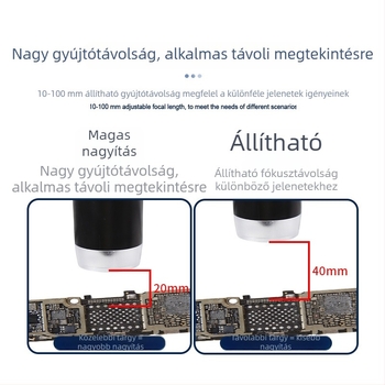 9 hüvelykes digitális mikroszkóp, 1600x nagyítás, HD ipari nagyító a nyomtatott áramkörök vizsgálatához, forrasztáshoz és javításokhoz