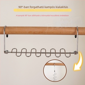 Többcélú összecsukható ruhafogas kollégiumba és otthonra, helytakarékos vasból készült, több szintes ruhatartó