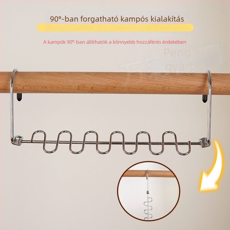 Többcélú összecsukható ruhafogas kollégiumba és otthonra, helytakarékos vasból készült, több szintes ruhatartó