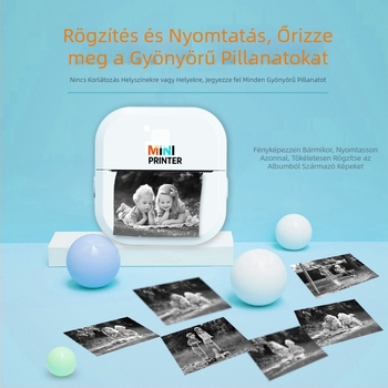 Mini címkenyomtató iskolai használatra — termikus nyomtatás feladatok fotóinak