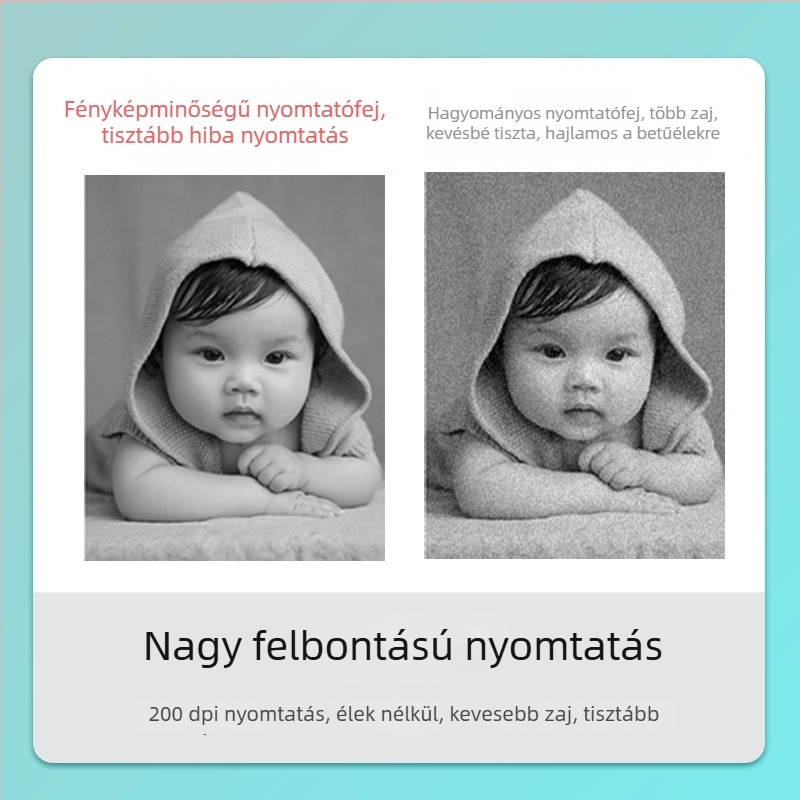 Mini címkenyomtató iskolai használatra — termikus nyomtatás feladatok fotóinak