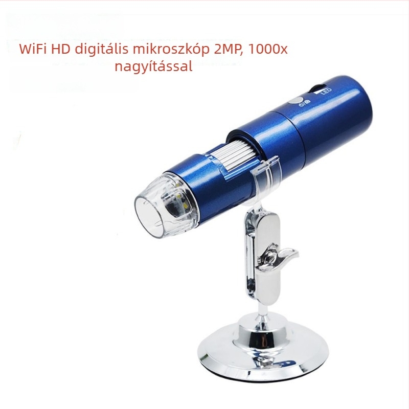 Ipari mikroszkóp, 2MP HD, vezeték nélküli digitális mikroszkóp, 1000x nagyítás
