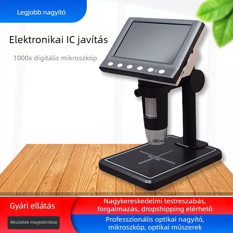 DM7 4,3 hüvelykes LED digitális mikroszkóp mobiltelefon javításához és elektronikus alaplapok vizsgálatához
