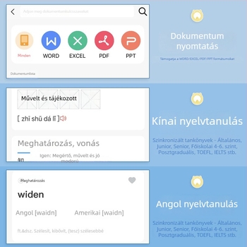 Bluetooth zsebtermikus nyomtató mobiltelefonokhoz, tintamentes nyomtatás, mini hőpapír 57×25 mm