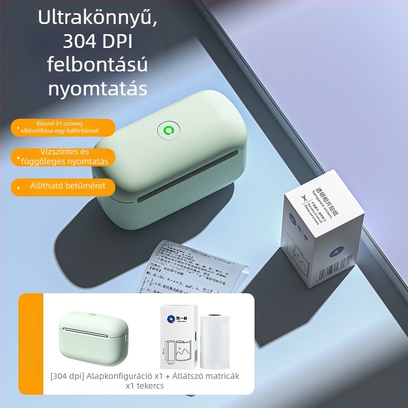 Átlátszó címkenyomtató diákoknak – mini hordozható termikus nyomtató a hibás kérdések és tudáspontok rendszerezésére