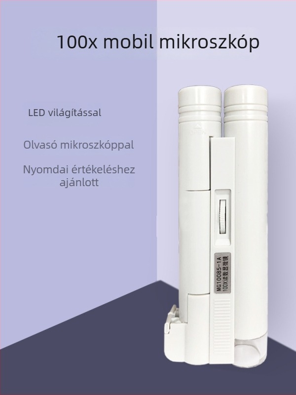 LED világítású nagyító, 100x nagyítás; 120x és 150x nagyítás; magas felbontású textilnyomtatáshoz; pontméret 60
