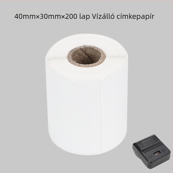 Hőérzékeny címkepapír nyomtatáshoz, 40 × 30 mm, 200 lap, háromvédelmes címkepapír