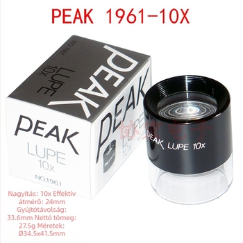 PEAK 1962 15x skála-nagyítású lupa, 20 mm átmérő
