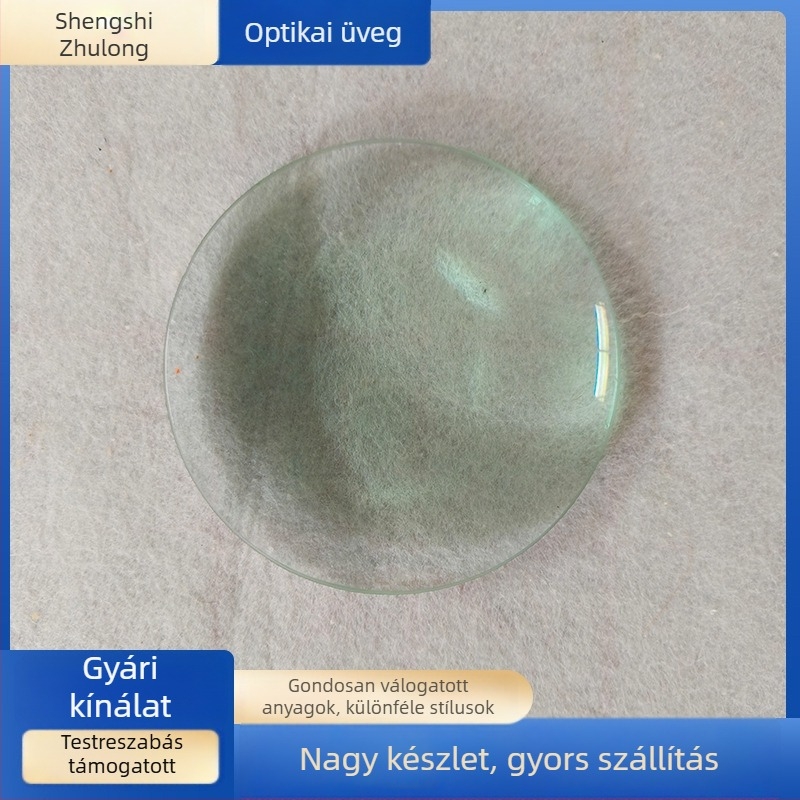Optikai üveg lencsék: sík konkáv lencse, konkáv nagyító, HD sík konvex lencse