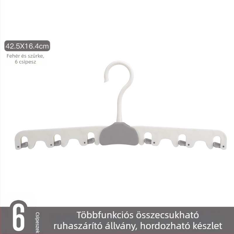 Hordozható csúszásmentes, hajtogatható ruhacsipeszek, szélálló, többklipszes ruhaszárító állvány