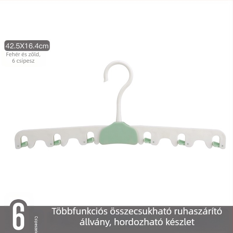 Hordozható csúszásmentes, hajtogatható ruhacsipeszek, szélálló, többklipszes ruhaszárító állvány