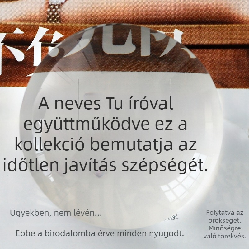 Akril 8x-es nagyító, teljes optika, asztali dekoráció, kör alakú papírnehezék