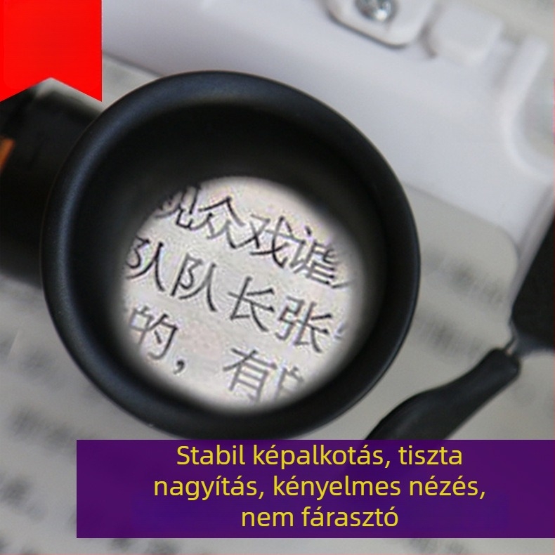 9892H-36 Cserélhető lencsék készlet, kihúzható fejjel viselhető, LED-es nagyító óraszervizhez és szemvédővel