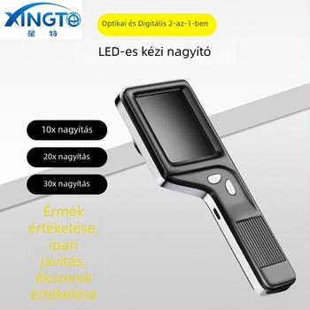 8099 Többfunkciós LED és UV lámpa digitális mikroszkóphoz, 10x–30x nagyítás