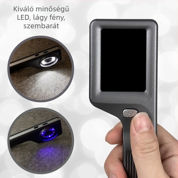 8099 Többfunkciós LED és UV lámpa digitális mikroszkóphoz, 10x–30x nagyítás