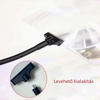 Xingte mobilttelefon-tartó és multifunkcionális Fresnel asztali nagyító szemvédő Xt-F8911T