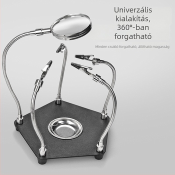 Univerzális forrasztóállomás nagyítóval PCB-javításhoz — rögzített munkafelület