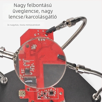 Univerzális forrasztóállomás nagyítóval PCB-javításhoz — rögzített munkafelület