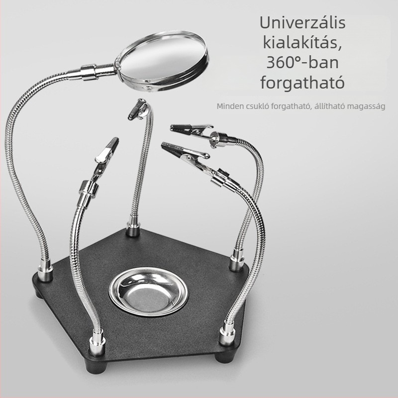 Univerzális forrasztóállomás nagyítóval PCB-javításhoz — rögzített munkafelület